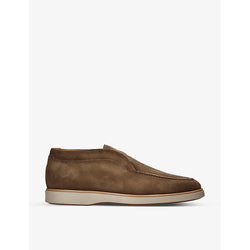 Magnanni Paraiso tonal-stitching suede mid-top loafers