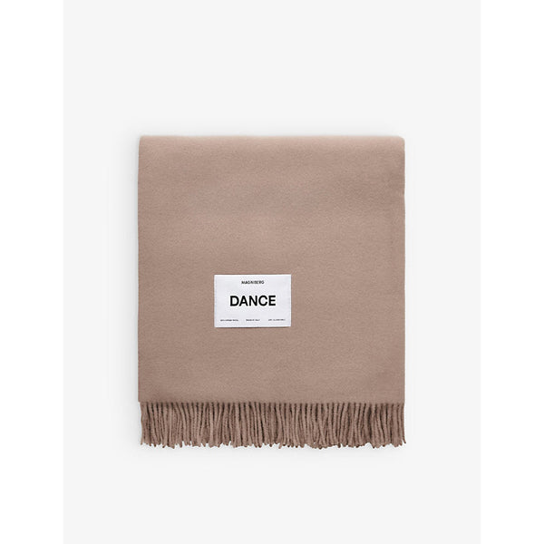 Magniberg Bold tassel-trimmed wool blanket 150cm x 250cm