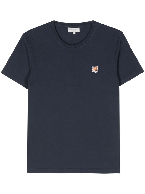 Maison Kitsune' Fox Head Patch Cotton T Shirt