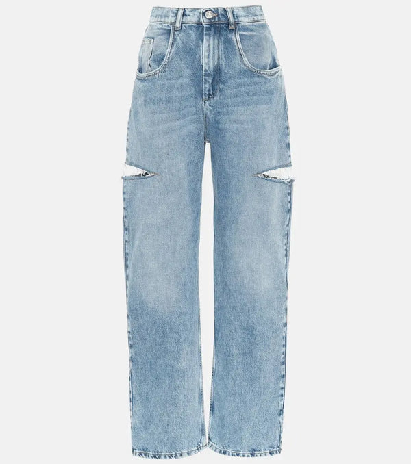 Maison Margiela Cutout high-rise wide-leg jeans | LYBSTORE