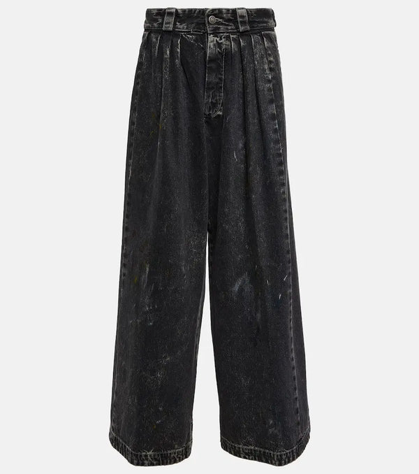 Maison Margiela Distressed wide-leg jeans | LYBSTORE