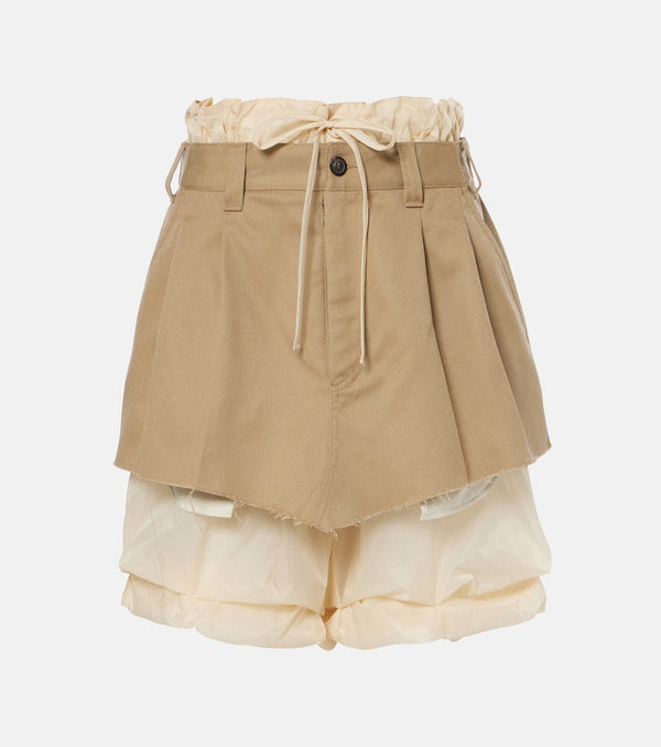 Maison Margiela Layered tulle-trimmed skort