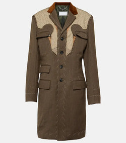 Maison Margiela Single-breasted wool coat | LYBSTORE