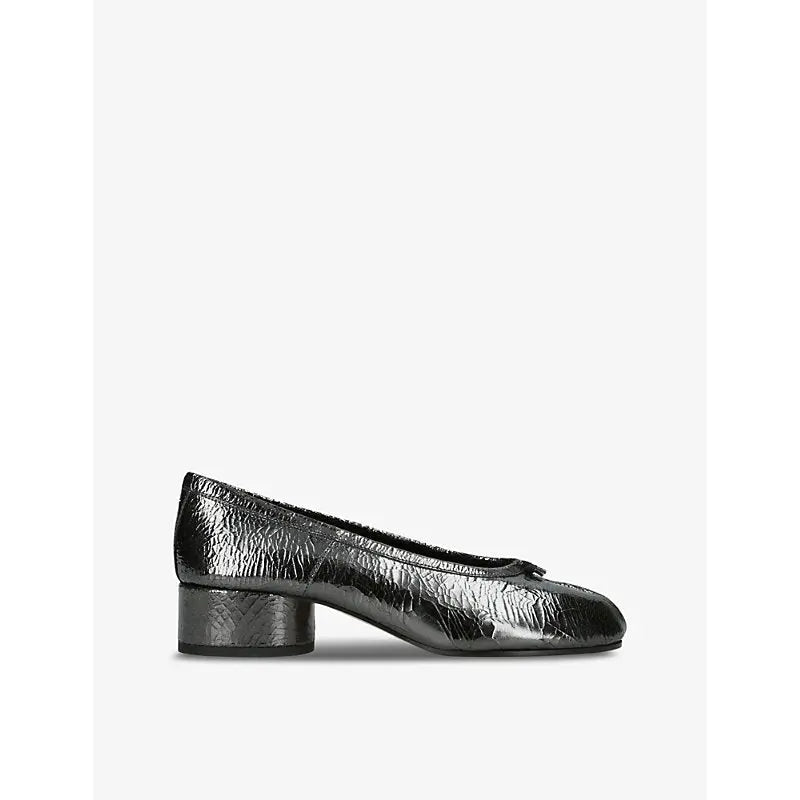 Maison Margiela Tabi Ballerina split-toe patent-leather heeled courts