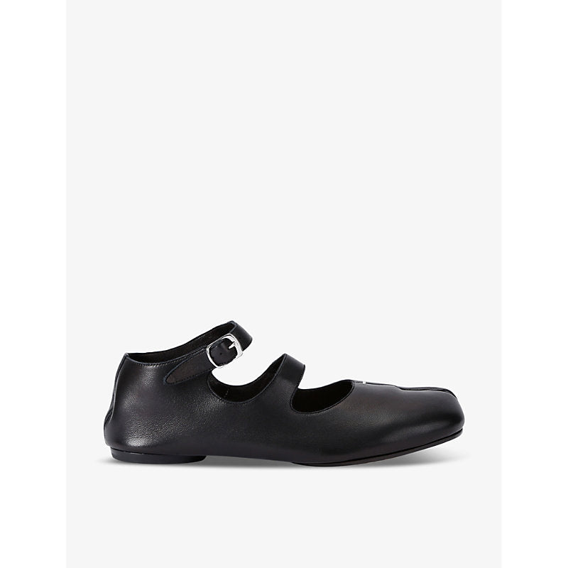 Womens Maison Margiela Tabi double-strap leather ballet flats