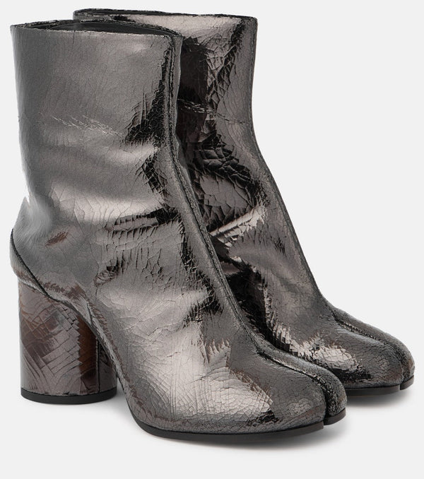 Maison Margiela Tabi mirrored leather ankle boots