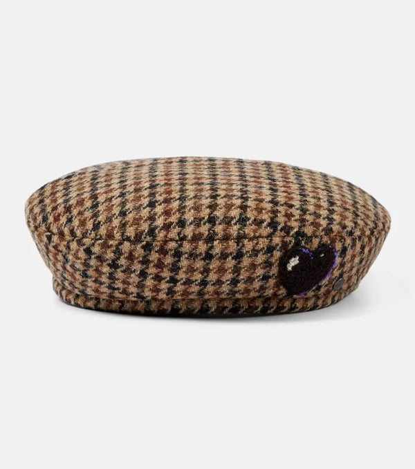 Maison Michel New Billy checked wool beret | LYBSTORE