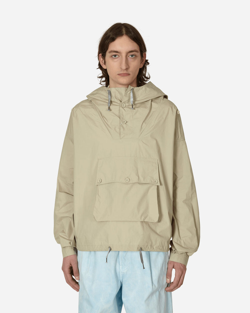 Maison Margiela Coated Cotton Hooded Jacket Beige