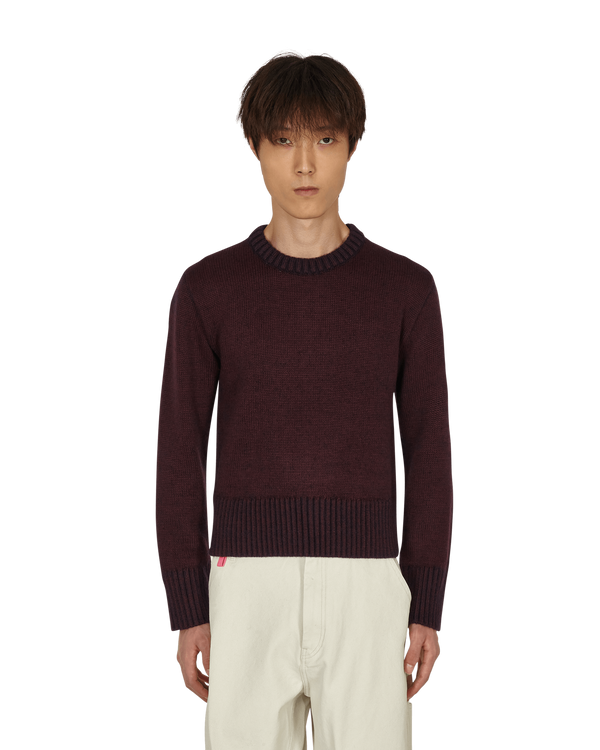 Maison Margiela Shrunken Crewneck Sweater Red