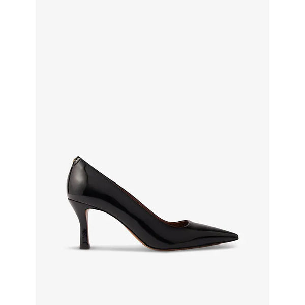 Maje Kitten-heel slip-on patent-leather courts