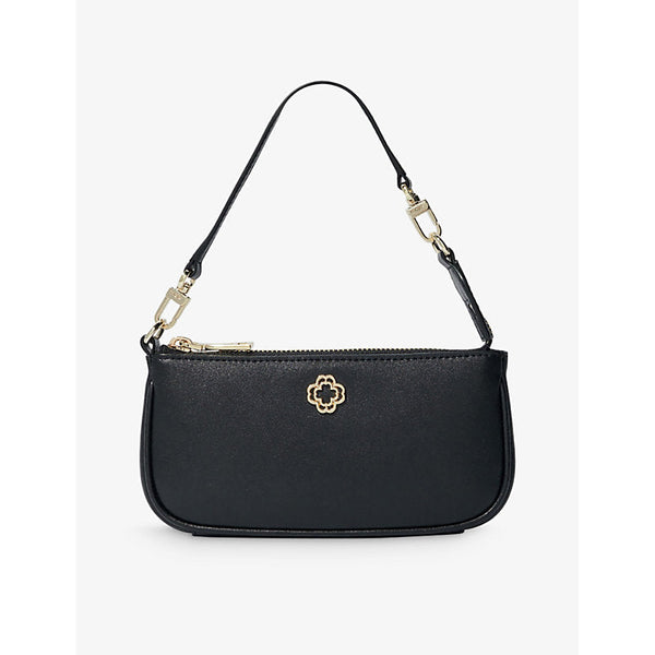 Maje Logo-plaque leather shoulder bag | LYBSTORE