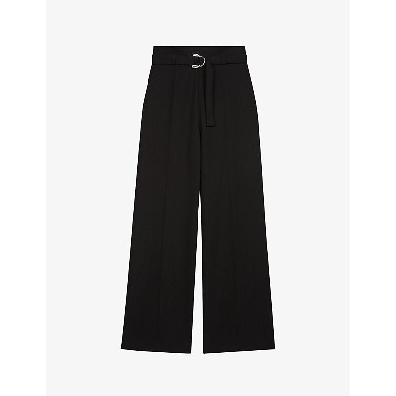 Maje Parc wide-leg stretch-woven trousers | LYBSTORE