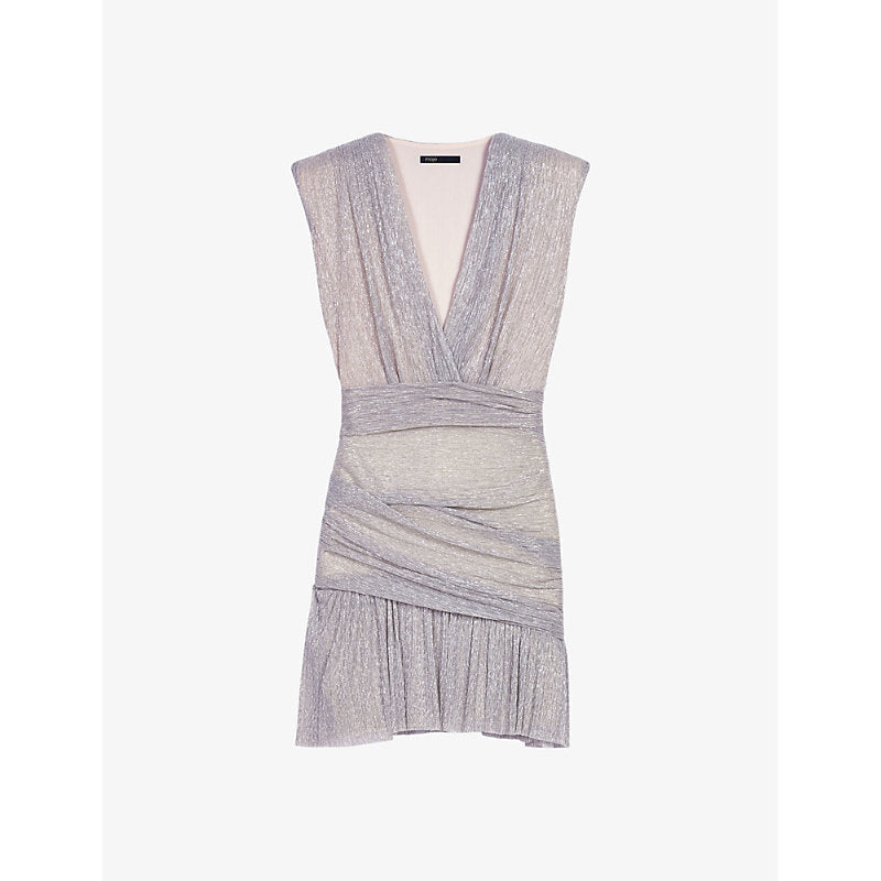 Maje Runnygo metallic woven mini dress | LYBSTORE