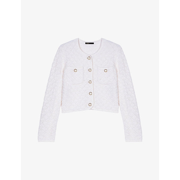 Maje Textured knitted cardigan | LYBSTORE