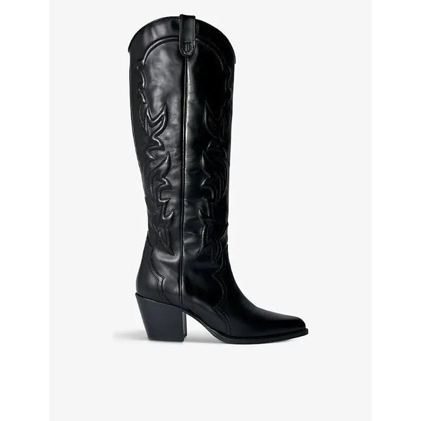 Maje Western-style leather cowboy boots