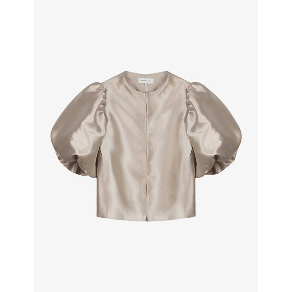 Womens Malina Cleo balloon-sleeve satin blouse