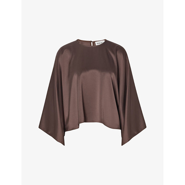 Womens Malina Naemi cape-look satin blouse