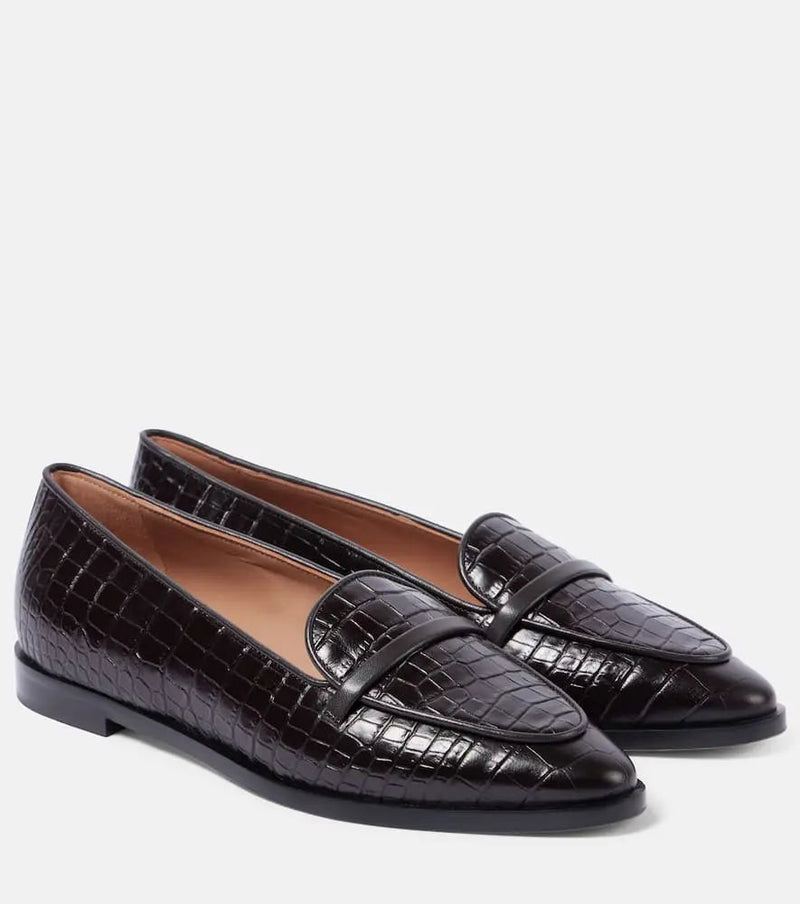 Malone Souliers Barry embossed leather loafers | LYBSTORE