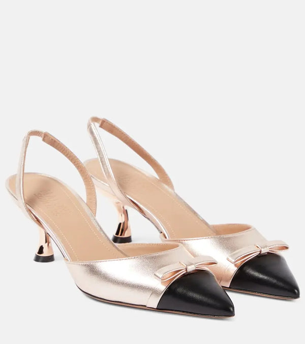 Malone Souliers Bernadette leather slingback pumps | LYBSTORE