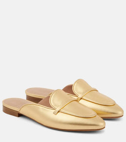 Malone Souliers Berto metallic leather mules