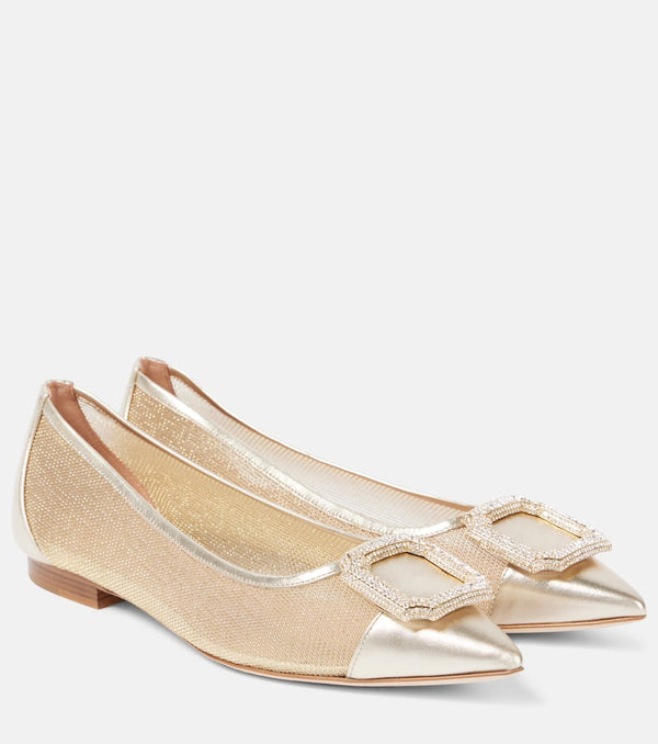 Malone Souliers Lina crystal-embellished ballet flats