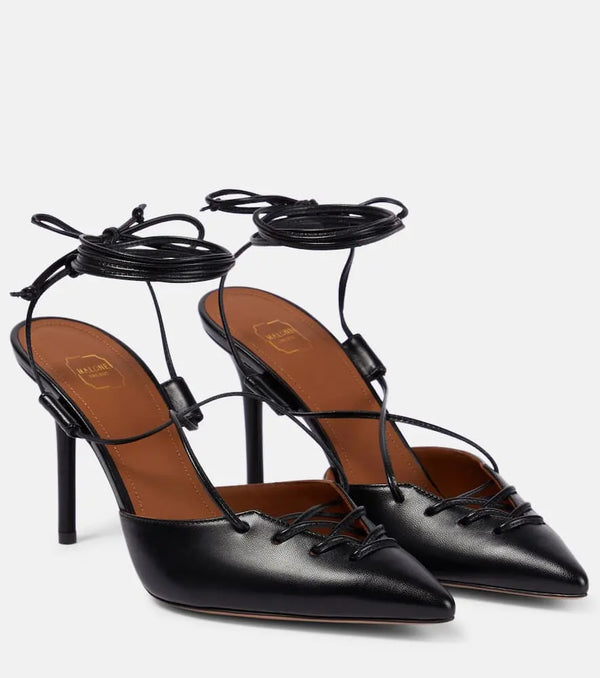 Malone Souliers Marianna leather slingback pumps | LYBSTORE