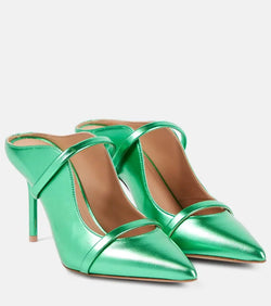 Malone Souliers Maureen 85 metallic leather mules