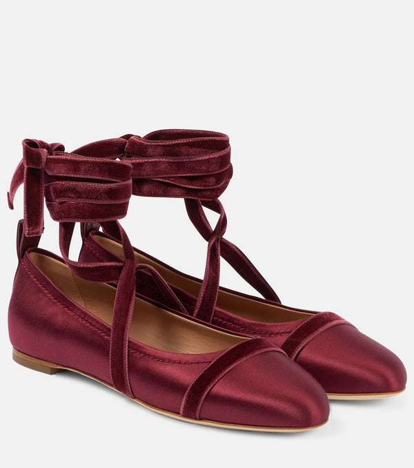 Malone Souliers Spencer satin ballet flats