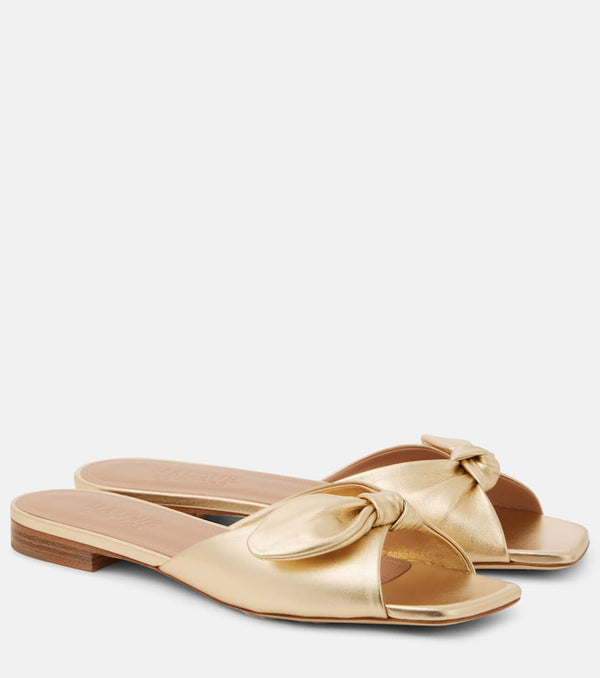 Malone Souliers Vargas 10 metallic leather mules