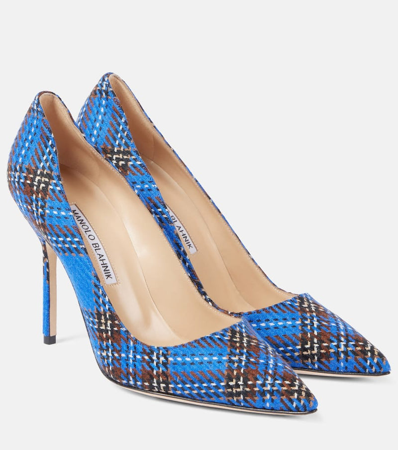 Manolo Blahnik BB 105 tartan pumps