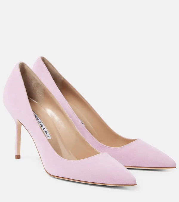 Manolo Blahnik BB 90 suede pumps | LYBSTORE