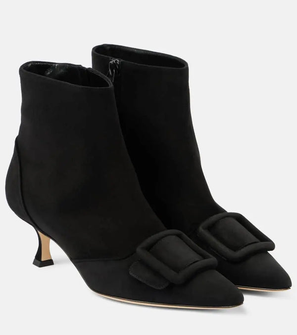 Manolo Blahnik Baylow suede ankle boots | LYBSTORE