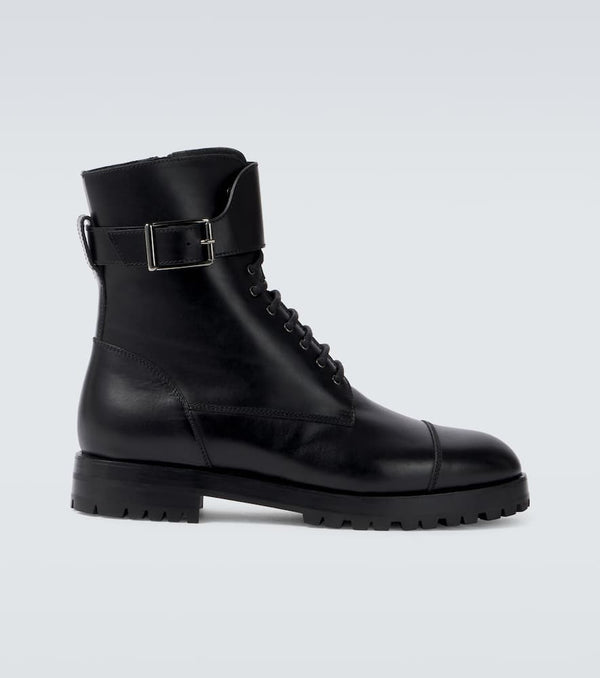 Manolo Blahnik Buloko leather combat boots