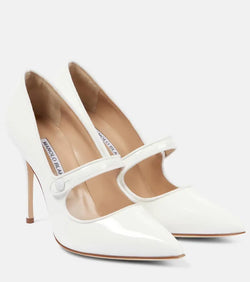 Manolo Blahnik Camparinew patent leather pumps | LYBSTORE