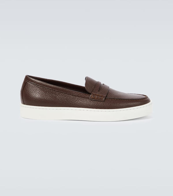 Manolo Blahnik Ellis leather penny loafers | LYBSTORE