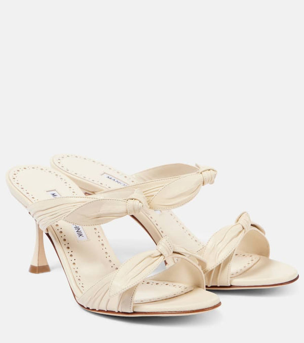 Manolo Blahnik Lollo 70 bow-detail leather sandals