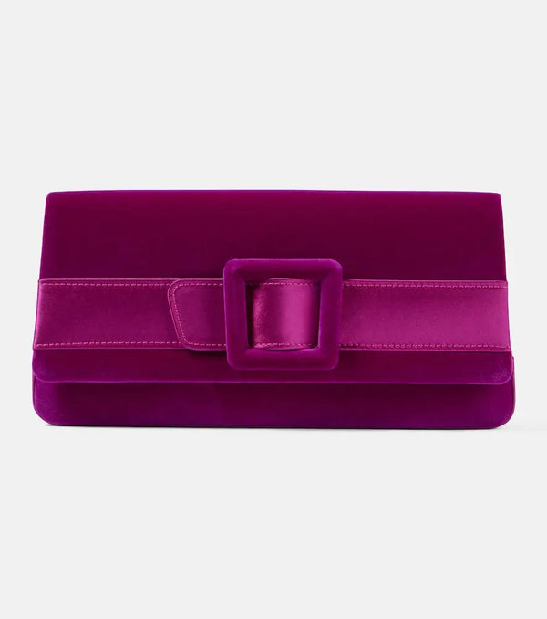 Manolo Blahnik Maygot velvet clutch | LYBSTORE