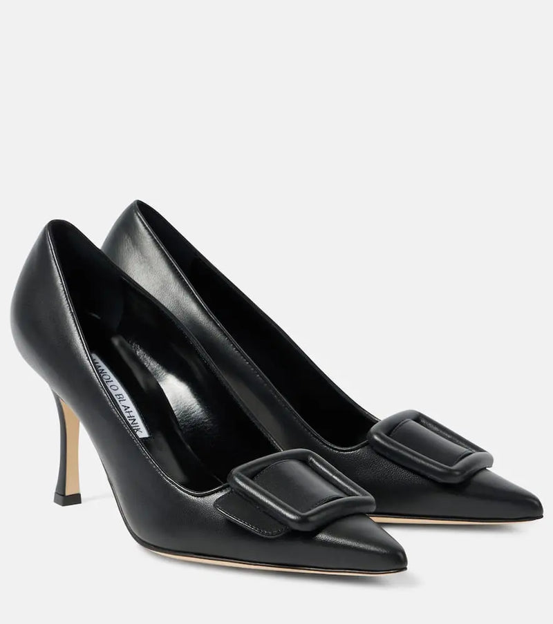 Manolo Blahnik Maysale 70 leather pumps | LYBSTORE