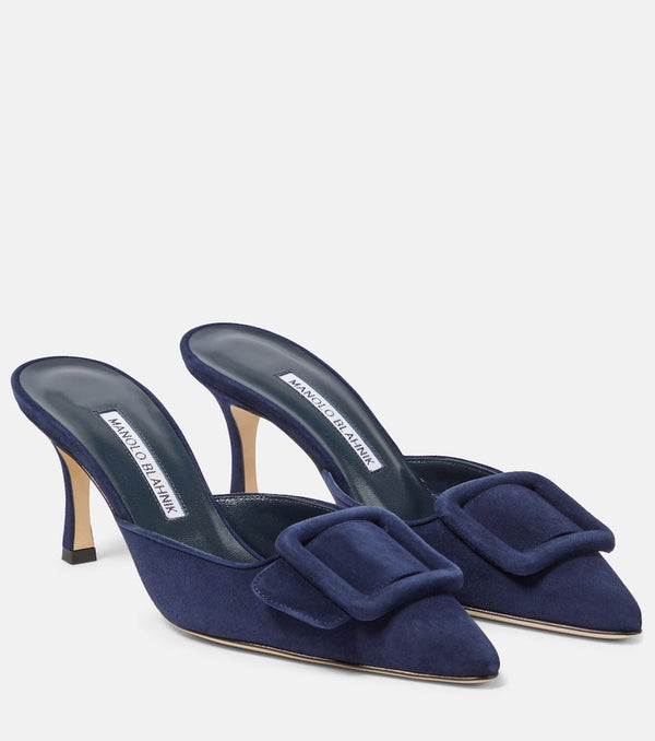 Manolo Blahnik Maysale suede mules