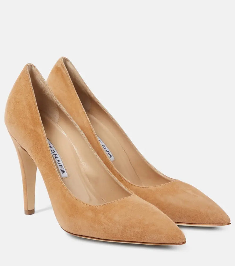 Manolo Blahnik Nelirapla 105 suede pumps | LYBSTORE