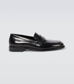 Manolo Blahnik Perry leather penny loafers