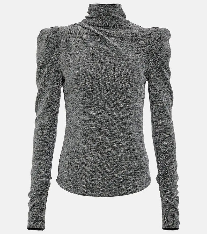 Marant Etoile Baiola Lurex® jersey turtleneck top