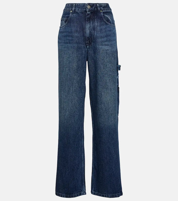 Marant Etoile Bymara high-rise cargo jeans | LYBSTORE