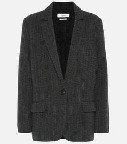 Marant Etoile Charly herringbone wool jacket | LYBSTORE