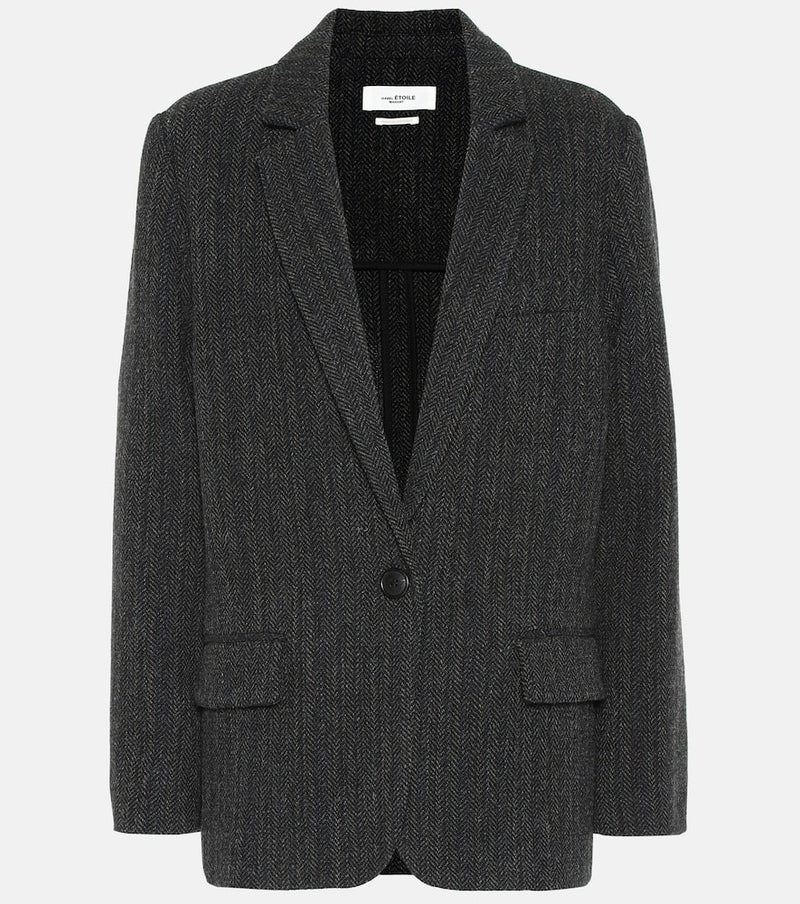 Marant Etoile Charly herringbone wool jacket | LYBSTORE