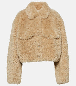 Marant Etoile Cropped faux shearling jacket