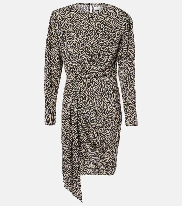 Marant Etoile Dulce printed gathered minidress | LYBSTORE