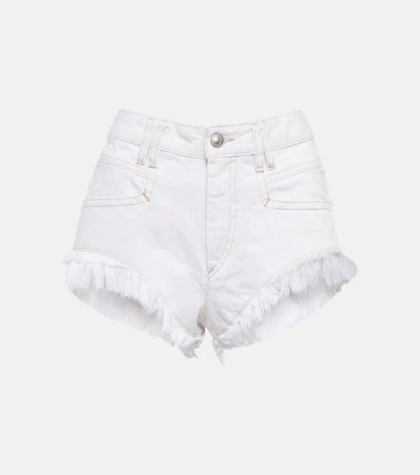 Marant Etoile Eneidao frayed denim shorts | LYBSTORE