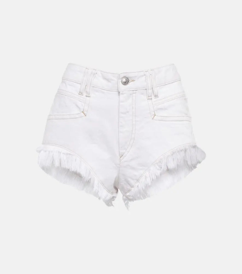 Marant Etoile Eneidao frayed denim shorts | LYBSTORE