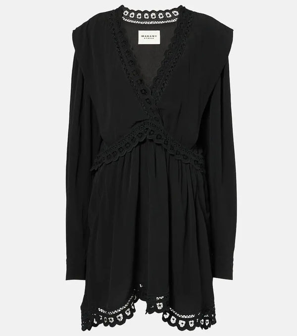 Marant Etoile Felie lace-trimmed minidress | LYBSTORE